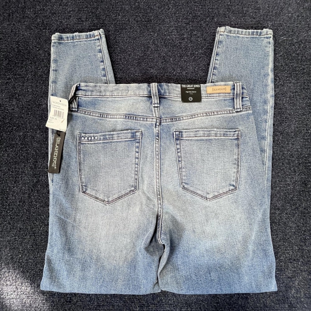 BLANKNYC Jeans Womens 29 Light Wash Distressed‎ Skinny High Rise Denim Pants NWT